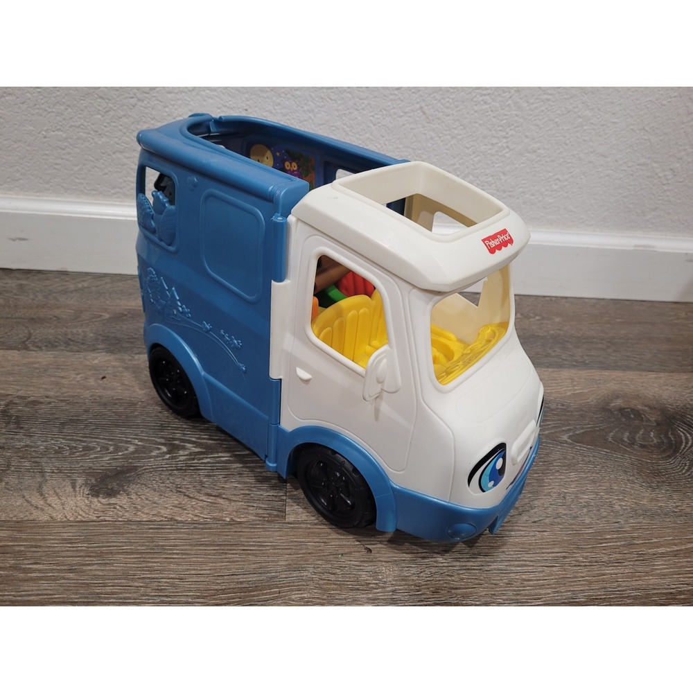 Fisher-Price Little People Songs & Sounds Camper Transforming Playset Blue White